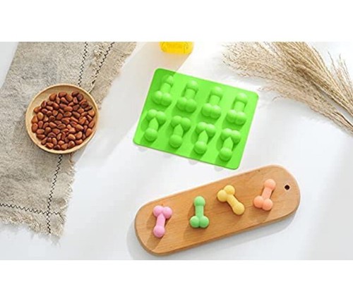 Penis Shape Green Silicone Mold For Ice / Gummy / Candy / Resin - Picture 4 of 5