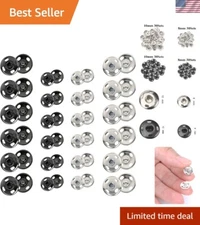 Professional Sewing Supplies - Snap Buttons Kit with 120 Sets for DIY Crafting