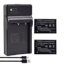 2x Li-ion Battery +Charger For DB-43 RICOH Caplio 400G wide 500G wide 500G 500SE