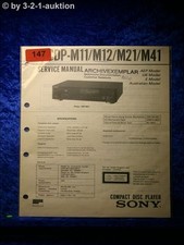 Manuale Di Servizio Sony CDP M11 / M12 / M21 / M41 Lettore CD (#0147)