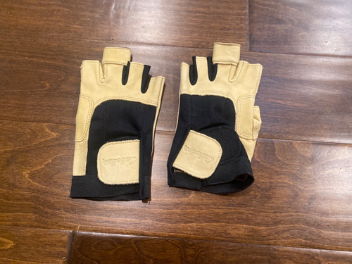 Cabelas Fingerless Shooting 5 Finger Short Gloves Reg. Large Tan Mens