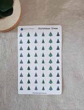 Christmas Trees Sticker Sheet  Planner, Calendar and Journal Deco Stickers