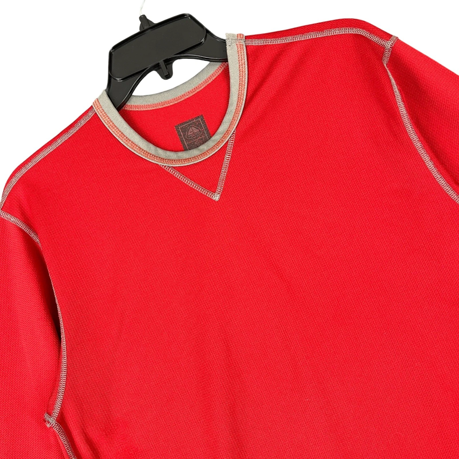 Nike ACG Long Sleeve Performance Top Womens L Contrast Stitch Waffle Knit Hiking