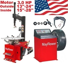 3.0 HP Tire Changer Wheel Changers Balancer Machine Combo 980 800 Red Edition