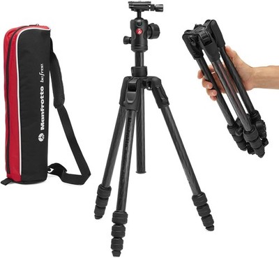 Manfrotto Befree Advanced 4-Section Carbon Fiber Travel Tripod w 494 Ball Head