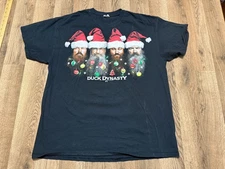 Gildan Shirt, Mens Size XL, Black, Duck Dynasty, Santa Claus, Christmas, Holiday