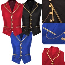 Men Vest Banquet Waistcoat Party Tank Top Celebrations Single Breasted Fashion