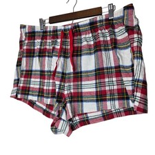 Old Navy plaid 100 Cotton Flannel sleepwear shorts pajamas womens size XL