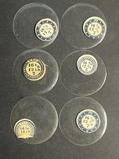 LOT OF 6 GLASS POCKET WATCH CRYSTALS SIZE 16 REPLACEMENT PARTS