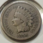 1859 CN Indian Head Cent - VG+ - 1st Year Issue w/ Laurel Wreath Rev.