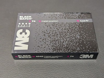 3M 4040 74 Black Watch Metal Position Type IV Audio Cassette Tape NEW! SEALED!