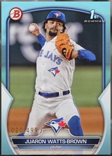 2023 Bowman Draft - Sky Blue Baseball Juaron Watts-Brown #BD-113 NM
