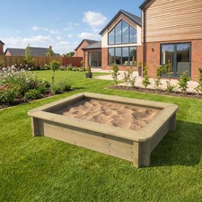 Wooden Sandpit - 1.5m x 1m – 295mm Height – 44mm Thick Wall