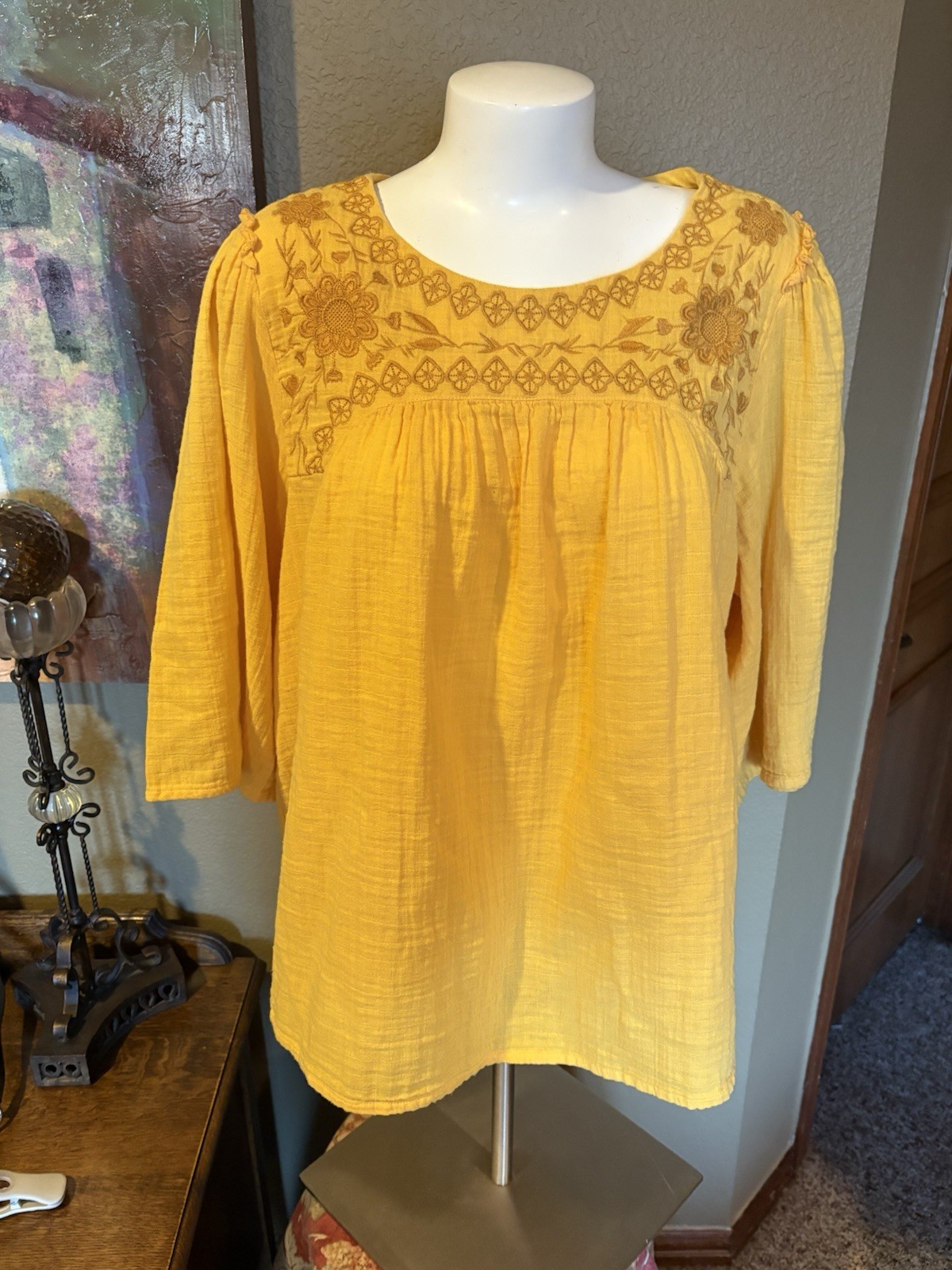 Roller Rabbit Embroidered Blouse (XL)