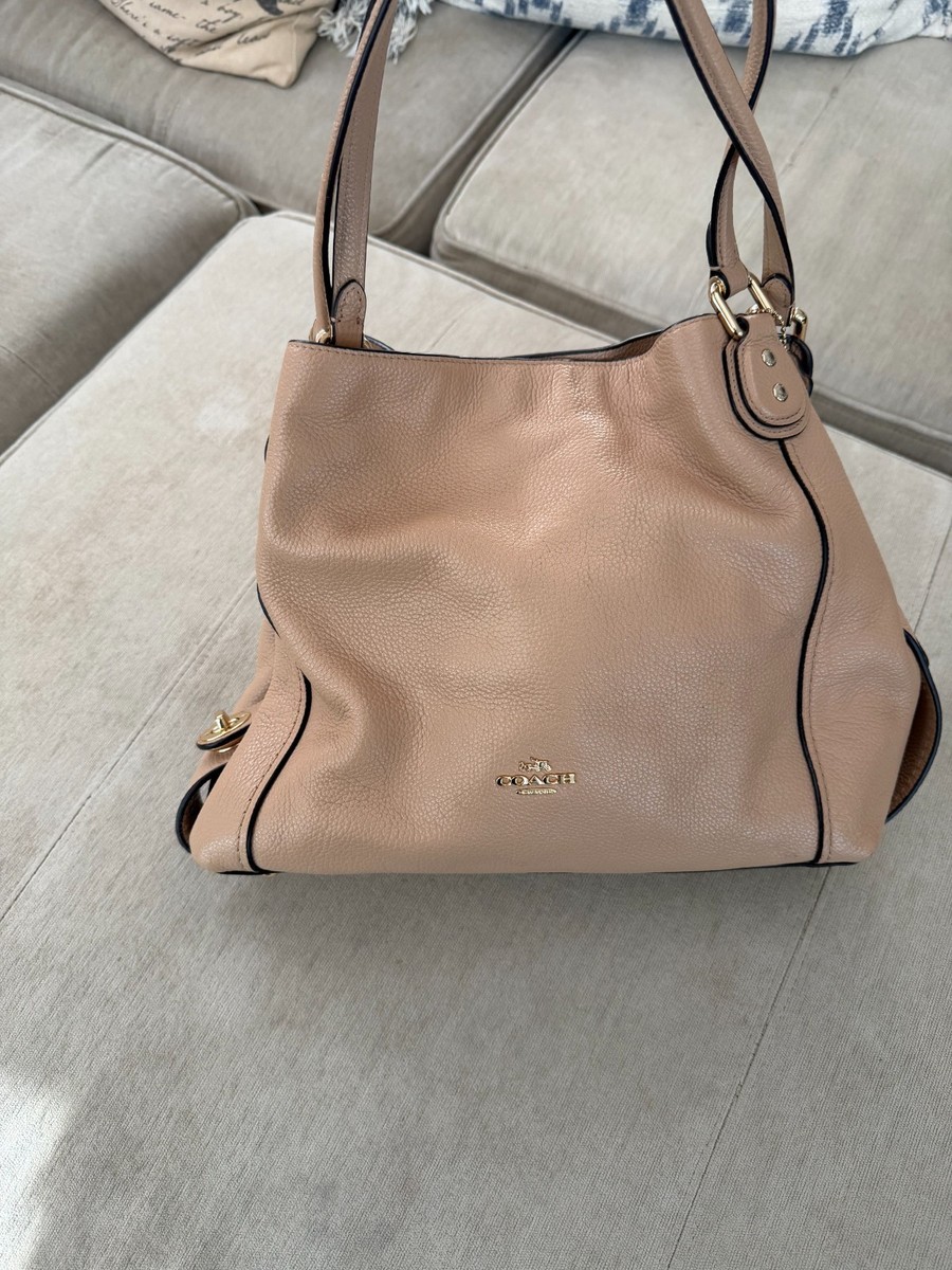 コーチ COACH 57125 本革 イーディー ショルダーバッグ ベージュ 良品 COACH コーチ イーディー ショルダーバッグ ターンロック レザー