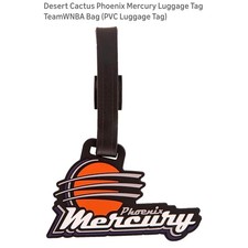 Desert Cactus Phoenix Mercury Luggage Tag WNBA PVC Bag ID Orange Purple Black