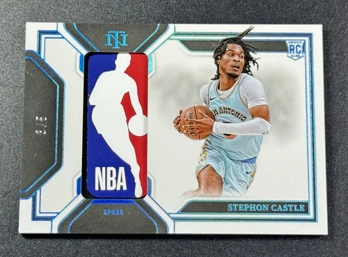 2024-25 Panini National Treasures Stephon Castle NBA Logoman Patch Rookie RC /5
