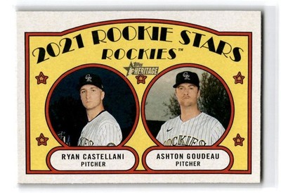 2021 Topps Heritage 2021 Rookie Stars - Rockies - Ashton Goudeau/Ryan Castellani
