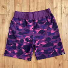 BAPE Sweat shorts purple camo A Bathing Ape Size XL