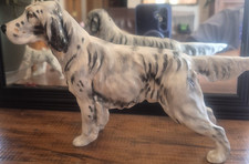 Royal Dalton English Setter Dog Figurine White with Gray Spots Marked 184