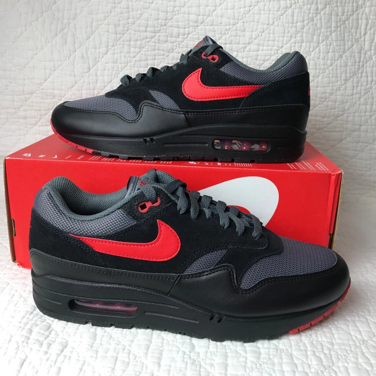 Nike Air Max 1 Essential University Red Black for Sale