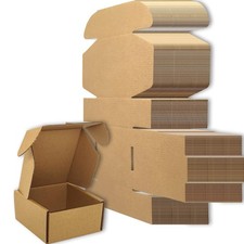Shipping Boxes Brown Mailer Corrugated Cardboard 4x4x2 Set of 100