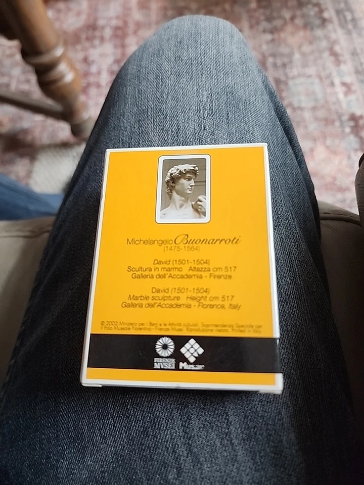 Michelangelo Buonarroti David Playing Cards - Made In Italy - imaginArts - Image 2 of 4