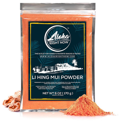 Authentic Li Hing Mui Powder 6 Oz - for Flavoring Fruits, Candy, & Cocktail Drin