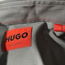HUGO BOSS Red Label Mens Large Button Up Shirt Gray