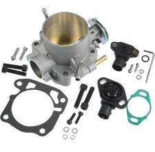 Universal Piece Of 1 Throttle Body Assembly 70mm Actuator Silver Tone