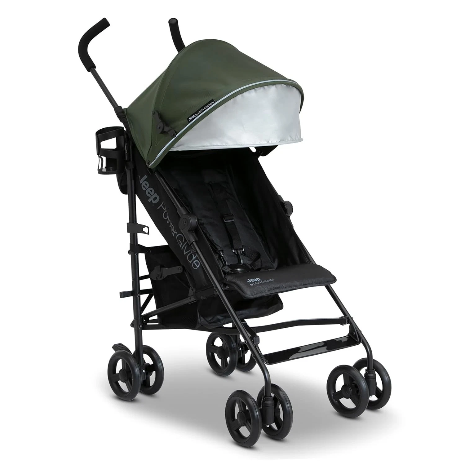 Delta Children Jeep PowerGlyde Travel Stroller Olive Green 3 Position Recline
Opens in a new window