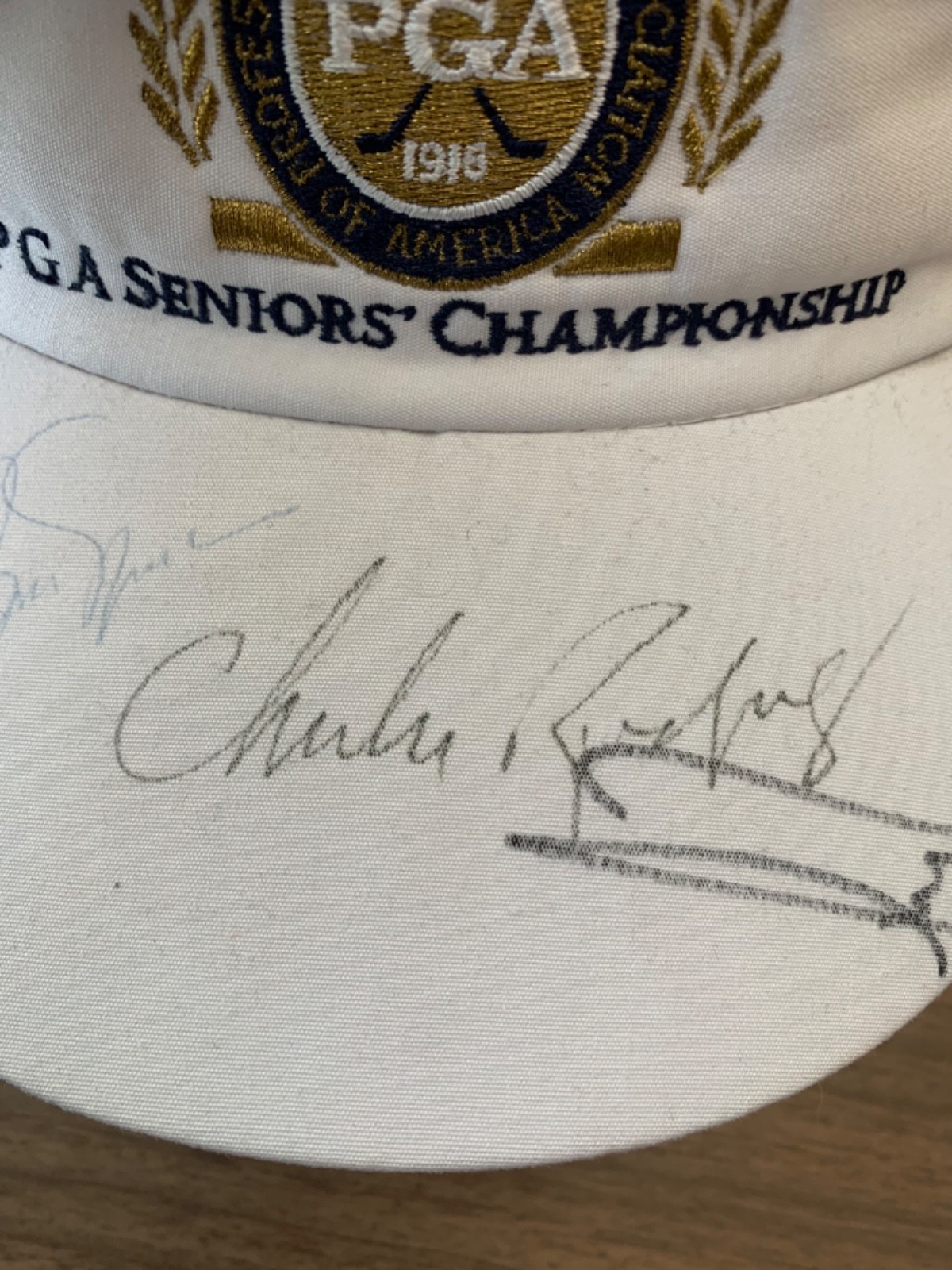 Autographed Visor Golf  Vintage Arnold Palmer Jack Nicklaus Lee Trovino Chi Chi view 3