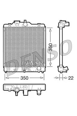 Wasserkühler DRM40003 DENSO für HONDA CRX II CRX III CIVIC V Hatchback HR-V