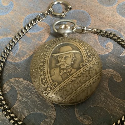 Jack Daniels Old No. 7 Whiskey Gold Swiss Made Mechanical Pocket Watch By Moeris