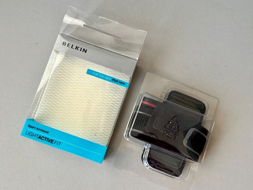 Belkin Black iPod Nano Sport Armband Light Active Fit w/ Soft Case