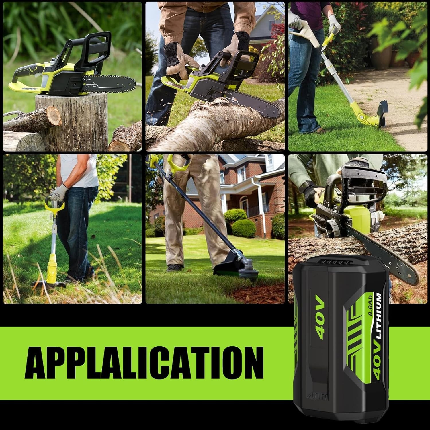 40V Lithium Battery 8.0Ah for Ryobi Lawn Mower OP4015 OP4050A Hedge Trimmer