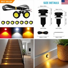 Eagle Eye Led Drl Daytime Running Light 18mm 23mm 12v Car Motorcycle 2 10pcs