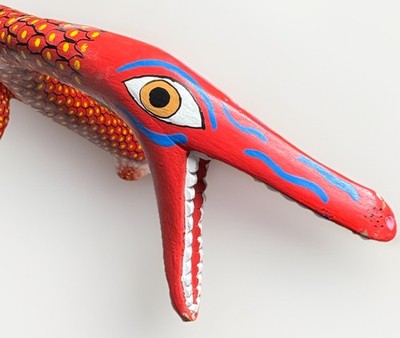 Oaxacan Alebrije Snake Mexico Folk Art Hand Carved Wood Hernandez Cruz Large 30 