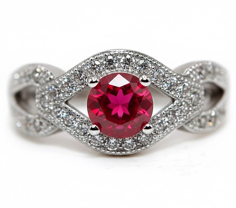 2CT Heat Treated Rubellite Tourmaline 925 Sterling Silver Ring Jewelry Sz 8 F8-1