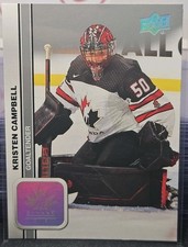 2023 Upper Deck Team Canada Kristen Campbell 🇨🇦🇨🇦🇨🇦 Vancouver Goldeneyes 