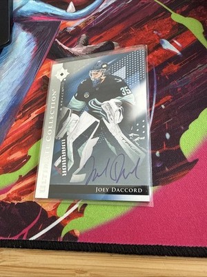 2024-25 Upper Deck Ultimate Collection Joey Daccord Silver Auto #36 Kraken HD2
