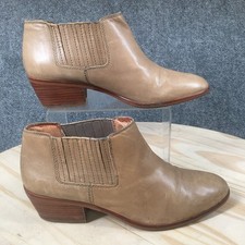 Madewell Boots Womens 9 The Spencer Slip On Ankle Bootie Brown Leather Heels