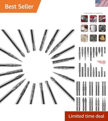 Efficient DIY 20-Piece Tungsten Carbide Burr Set - Ideal for All Crafting Needs