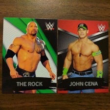 John Cena & Dwayne The Rock WRESTLING 2022 All-American WWE Champion Promo Cards