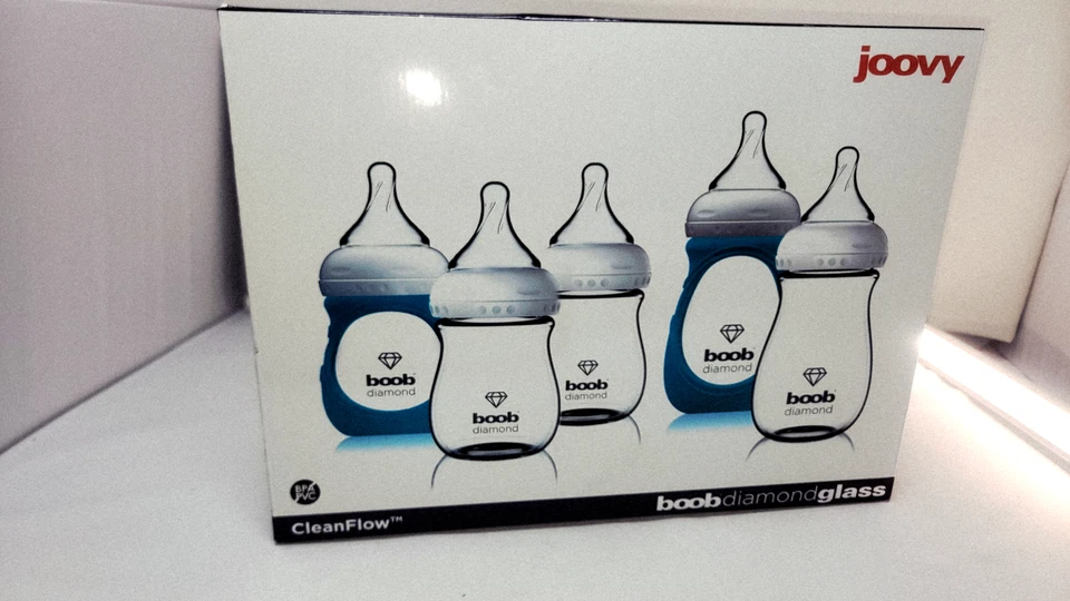 joovy boob diamond Glass Gift Set these bottles are suitable from 0 months  - Image 2 of 4