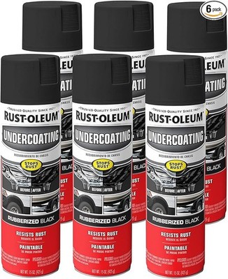 Rust-Oleum 248657-6PK Stops Rust Undercoating 15 Ounce (Pack of 6), Black