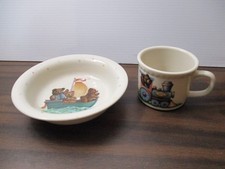 Lenox China Bears Heirloom Collection Children's Dinnerware Cup and Bowl