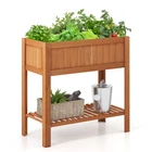 Costway Raised Garden Bed Elevated Planter Box Shelf Standing Garden Herb