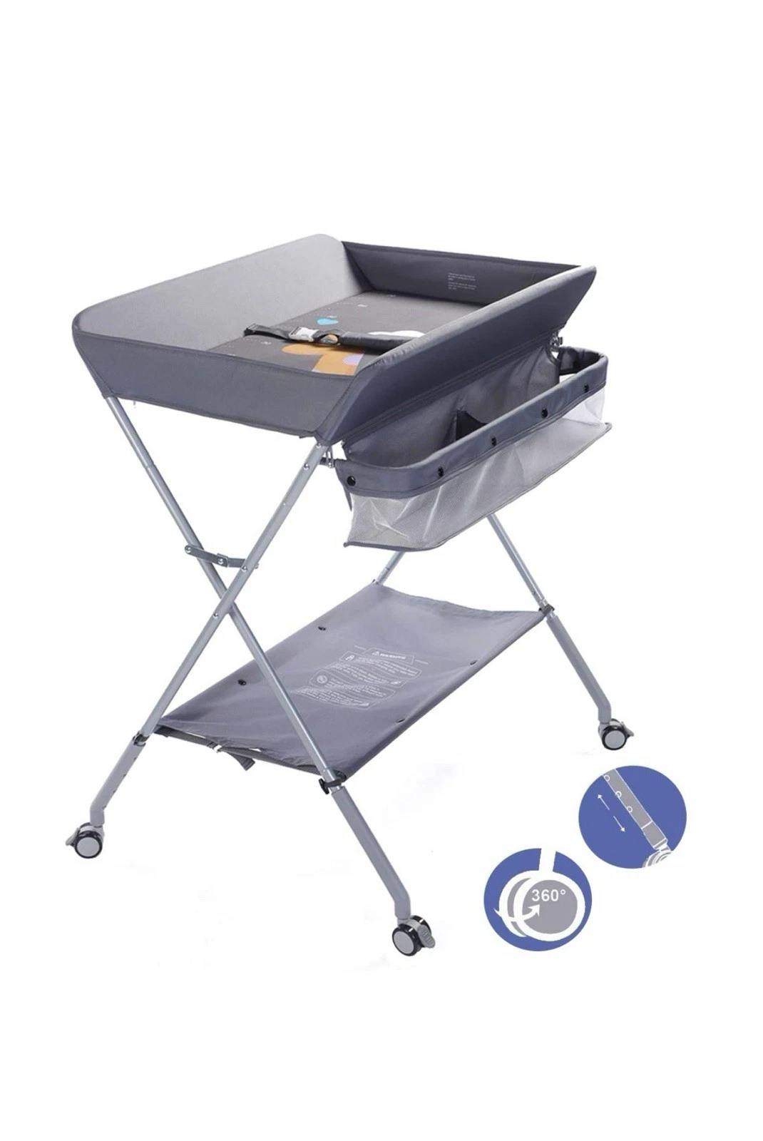 Egree Baby Infant Changing Table Portable Folding Changing Station With Wheels