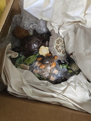 Collection Of Wood And Glass Turtles between 50 and 75 different turtles